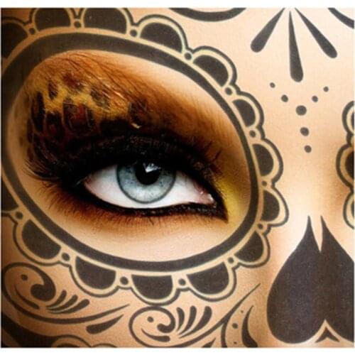 5PCS/lot Temporary Tattoo Sticker Halloween Face Stickers Waterproof Environmental Protection Stage Props Art Makeup Stickers