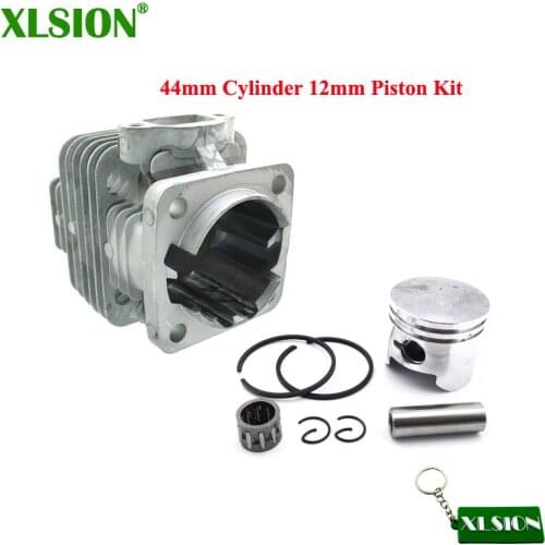 XLSION 44mm Racing Bore Cylinder 12mm Piston Kit For 47cc 49cc 2 Stroke MiniMoto Pocket Dirt Bikes Mini ATV Quad