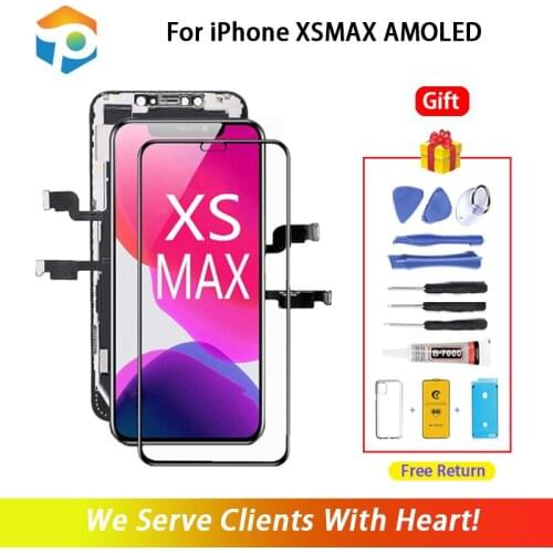 YWEWBJH Grade AAA For iphone XS MAX OLED With 3D Touch Digitizer Assembly For XS MAX LCD Screen Replacement Display Free Gift
