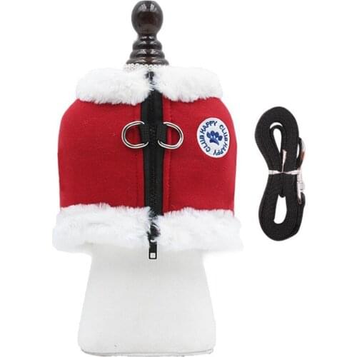 Pet Dog Harness Vest Warm Reflective Harness Fashion Set For Small Medium Dogs Chihuahua French Bulldog Pug Walking Training