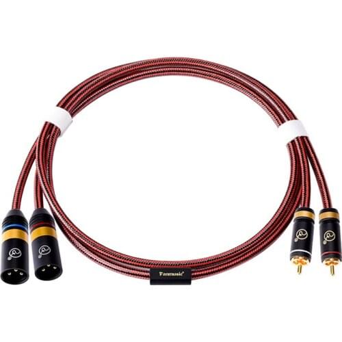 Fanmusic ZY Cable ZY-396 2RCA to 2XLR-M Signal Line Advanced Edition Cable