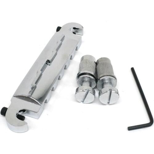 Electric Guitar Bridge All-In-One Bridge Tailpiece Guitar Roller Saddle Bridge,for LP Electric Guitar