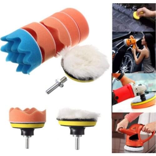 Sponge Hand Tool Kit For Car Waxing 3inch 8Pcs Reused Sealing Glaze Polisher Compound Polishing