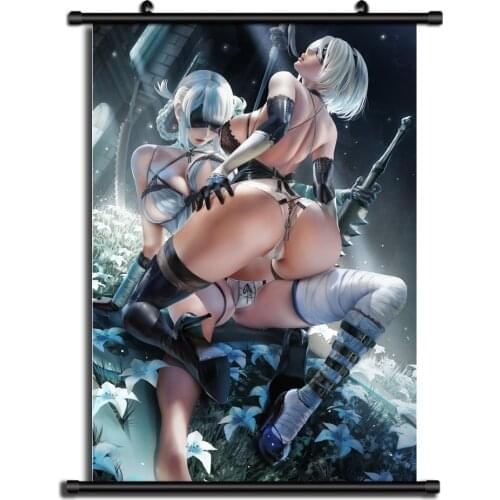 NieR Automata Kaine YoRHa No.2 Type B Anime Fabric Colth Wall Scroll Poster Home Decor Cosplay Uncensored