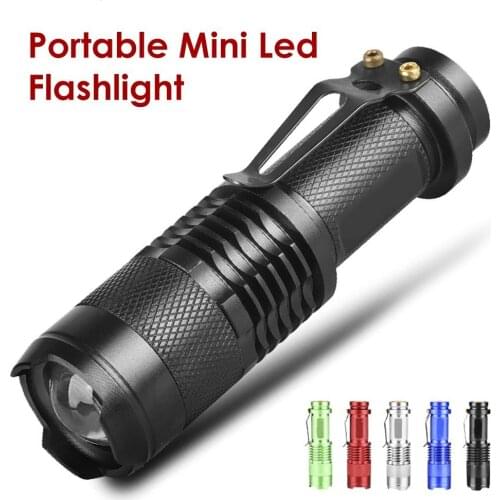 4pcs Portable Mini Led Flashlight Torch Light Lamp with 3 Lighting Modes Ultra-Bright Zoomable for Indoor Outdoor Camping