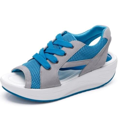 Summer Women Shoes Flat Platform Wedges Sandals Breathable Fashion Casual Shoes Woman Ladies Tennis Open Toe Hot Sandalias