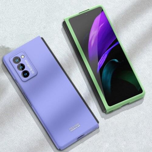 Folding TPU Silicone Ultra-Thin Phone Case for Samsung Galaxy Z Fold2 Smooth Shiny Clean Cover for Galaxy Z Fold2 Case Funda