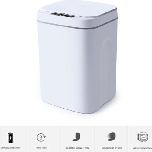 Smart Induction Trash Can Wireless Sensor Large Automatic Trash Bin Home Intelligent Electric Garbage For Kitchen Bathroom