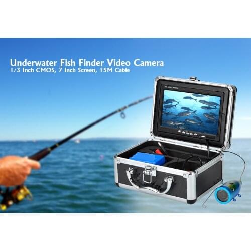HD Underwater Fishing Video Camera 7" TFT LCD Fishing Camera Kit Fish Finder With 15m Cable