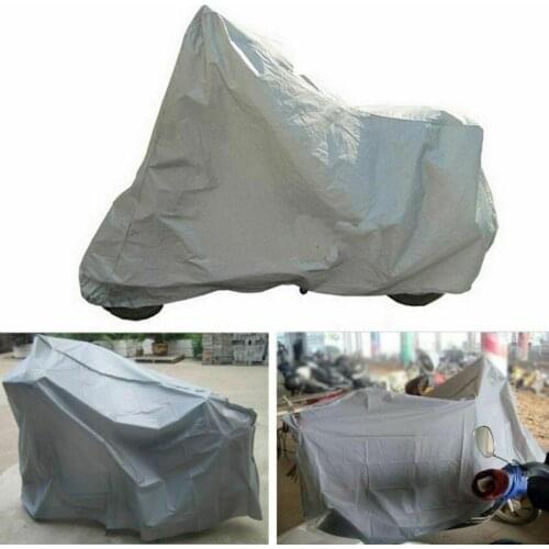 Waterproof Dustproof Breathable Breathable Full Protective Anti UV Motorcycle Covers Silver Motorcycle Hood Scooters Covers