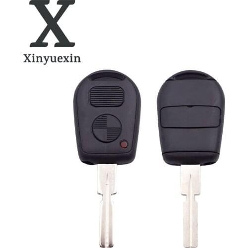 Xinyuexin Replacement Car Remote Blank Key Shell Fit For BMW E38 E39 E36 Z3 2 Buttons Keyless Entry Auto Fob Case