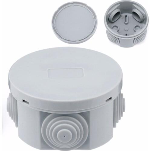 1pc Round Waterproof Weatherproof Junction Box Connection Indoor Outdoor Plastic Electric Enclosure Case For Electricity Railway