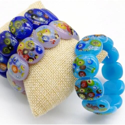 3 color Lampwork murano glass bead bracelets bracelets chic