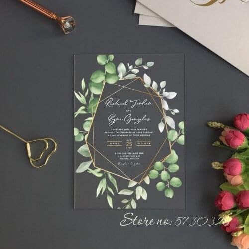 Acrylic Wedding Invitations Customized Marriage Card convites de casamento Invitation Box Wedding Invitations Acrylique Wedding