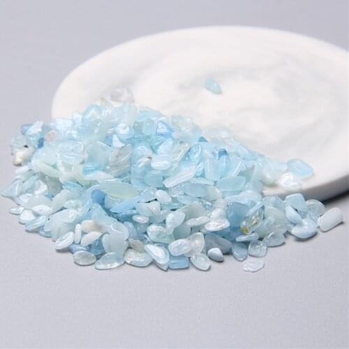 100g Aquamarines Natural blue Quartz Crystal Stone Rock Chips Healing Natural Stones and Minerals Health Decoration Furnishing