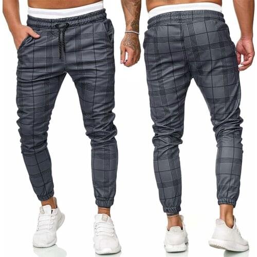 Plaid pants men Spring Autumn printing trousers joggers men hip hop streetwear sweatpants for men fashion Loose harem pants men