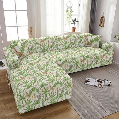 Tropical Flower Sofa Bed Cover Alphabet Without Armrest Folding Sofa Cover Elastic Couch Cover Sofa Slipcovers for Living Room