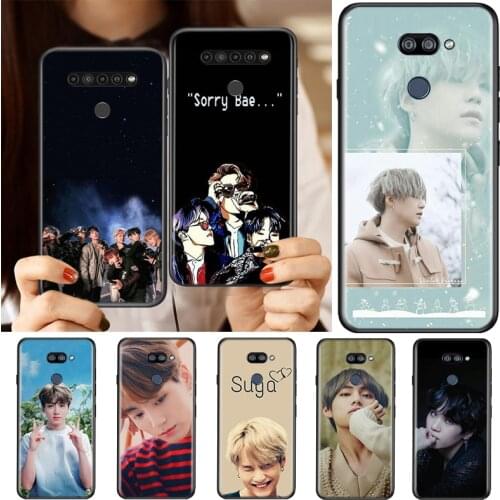 Black Soft Rap RM JIMIN JIN SUGA For LG K92 K62 K52 K42 K31 K22 K71 K61 K51S K41S K30 K20 G8 G8S G8X Phone Case