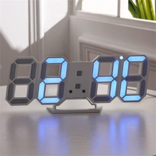 Colorful 3D LED Digital Wall Clocks 24/12 Hours Display Desktop Table Alarm Clocks With Night Light Snooze Function For Bedroom