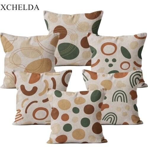 Home Decor Fall Pillow Case Abstract Art Nordic Pillowcase Decorative 45*45 40*40 for Sofa Bed Fur Linen Farmhouse Cushion Cover