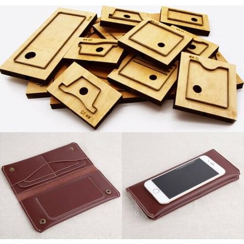 Herramientas para cuero leather craft template fabric cutter folded wallet card holder die cutting knife mould hand punch tool