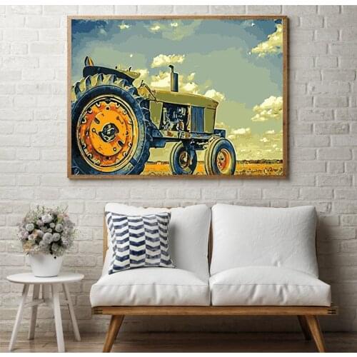 DIY Oil Painting By Numbers On Canvas With Framed Landscpae Digital Coloring Drawing Oil Paintings By Number Home Decor