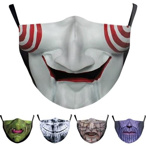 Hot Horror Movie Series Fashion Mouth Masks Halloween Cospaly Womens Face-Protection Street Sports Breathable Adult Party Mask