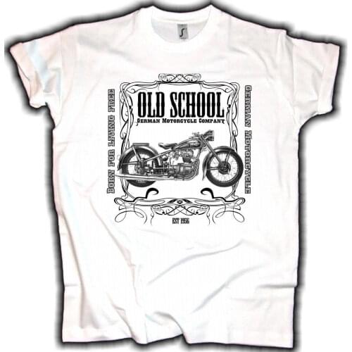 Fashion Men T Shirt Free Shipping T-Shirt Biker Oldtimer Touren Sporter Kult Motorrad Oldschool Summer T-shirt