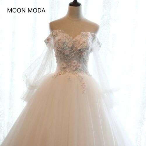 MOON MODA Wedding Dresses With A Train