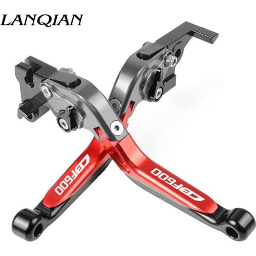 Motorcycle Accessories CNC Adjustable Brake Clutch Levers With LOGO For HONDA CBF600 CBF 600 2010 2011 2012 2013
