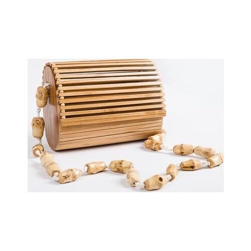 New Summer Women Bag Bamboo Shoulder bag Clutch Handmade Bamboo Beach Bag Environmental Circular Basket Bamboo Clutch