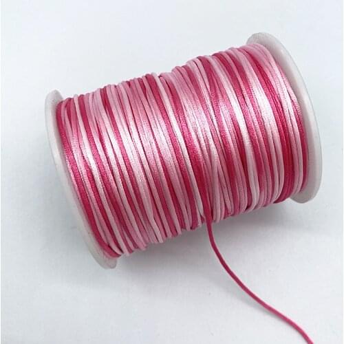 New 10yards/lot 1.0mm Colorful Chinese Knot Line Cord Silk Satin Cord Nylon Cord DIY String Necklace Bracelets Cord #07