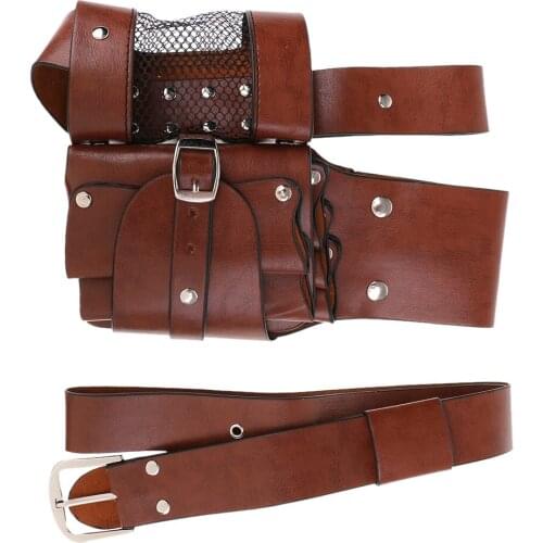 Professional Hairdressing Tool Bag Leather Stylists Hair Scissors Waist Pack