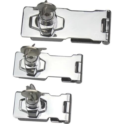 Plating Self Locking Locks Security Hasp Staple 2 Keys Cabinet Lock Drawer Padlock Letter Mailbox Cupboard Locker Cabinet Door