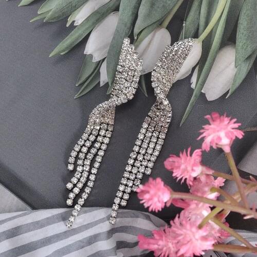 Earrings Rhinestone New Tassel Accessories Ladies Fashion Exquisite Gifts Jewelry CORUIXI E176258