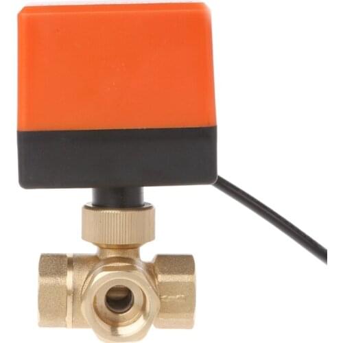 DN15/20/25 3 way motorized ball valve electric Three line two way control AC 220V LS'D Tool