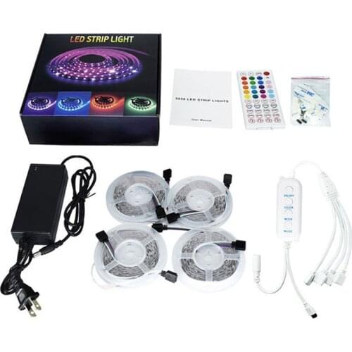 IP65/IP20 LED Strips Lights Bluetooth Led RGB 5050 Flexible Waterproof Tape Diode 10M 15M 20M DC 12V Remote Control+Adapter