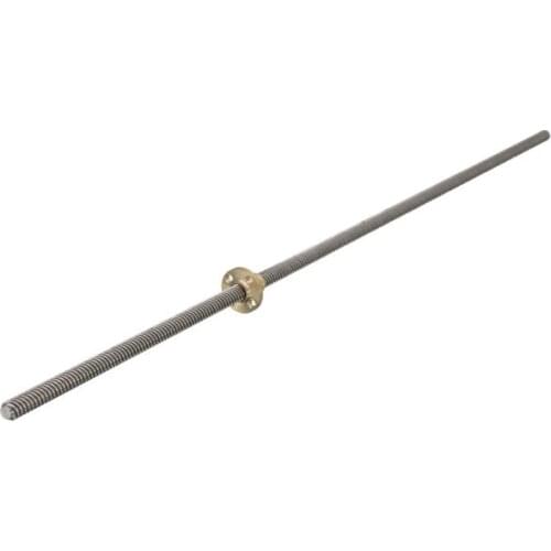 600mm Lead Screw 8mm Thread Lead Screw 2mm Pitch Lead Screw with Brass Nut