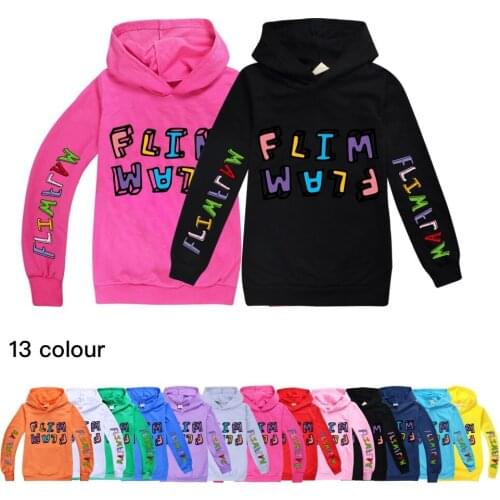 Flamingo Flim Flam Hoodies for Teen Girls Children Hoodies Coat Long Pullover Sweatshirt Tracksuit Family Halloween Clothes