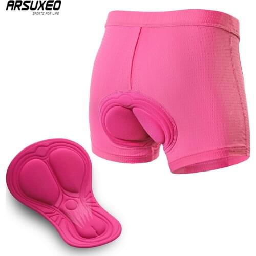 ARSUXEO 2020 Women Upgrade Cycling Underwear 3D Gel Pad Shockproof Mountain Bike MTB shorts Road Bicycle Underpants Breathable