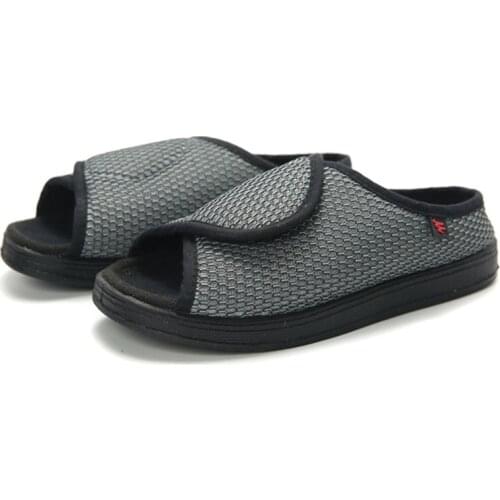 Comfortable adjustable mens and womens shoes mesh cloth fish mouth breathable shoes large size shoes