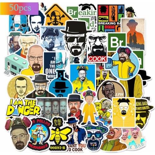 10/30/50pcs/Set TV Show Breaking Bad Graffiti Stickers Decal For Draw-bar frame Childrens Toys DIY Cars Knapsack Computers