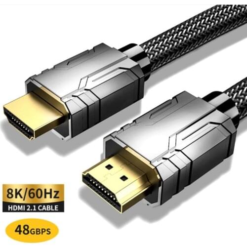 8K HDMI-compatible Cable 4K 60HZ UHD HDR 48Gbps V2.1 for Xiaomi Samsung Screen TV PS4 PS5 Splitter Switch Audio Video