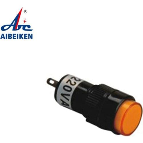 ABBEYCON 12mm Dia yellow button indicator 3-220v custom-made led pilot light 12mm led pilot light