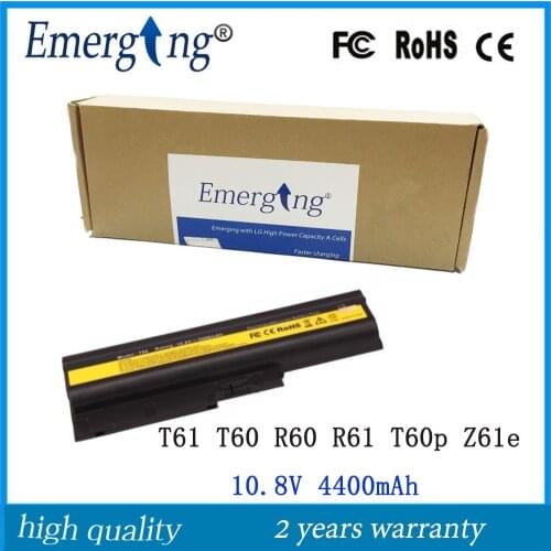10.8V 4400mAh New Laptop Battery for IBM Lenovo ThinkPad T60 R60 R61 T60p Z61e R500 W500 SL500 40Y6799