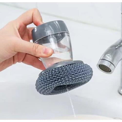 Cleaning Brushes Dish Washing Brush Kitchen Soap Dispensing Liquid Dish Brush Soap Pot Cleaner Tool Kitchen Gadgets