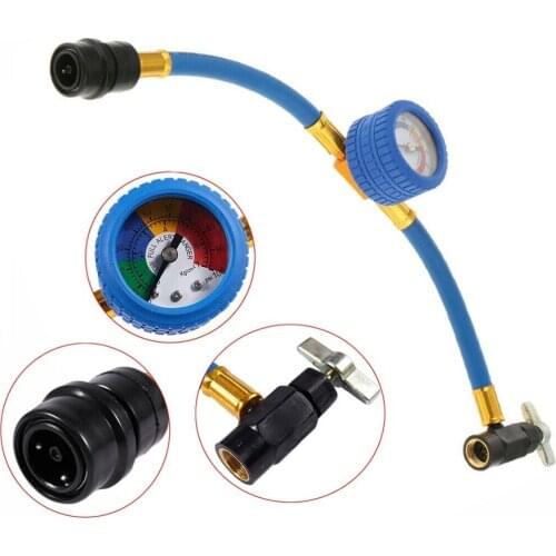 For Refrigerant Air Conditioner Tools R134 Universal Car Air Conditioning Refrigerant Hose Pressure Gauge Measuring Hose Tool