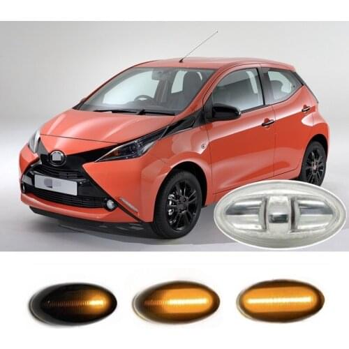 For Toyota Aygo B10 2005 - 2014 PAB4 KGB4 2014 2015 2016 2017 2018 2019 Dynamic LED Indicator Side Marker Signal Accessories