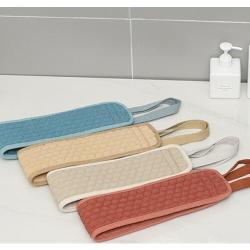 Double-sided Long Pull Back Strip Bath Rubbing Towel Eco-friendly Easy To Use Deep Clean Exfoliating Back Scrubber For Shower