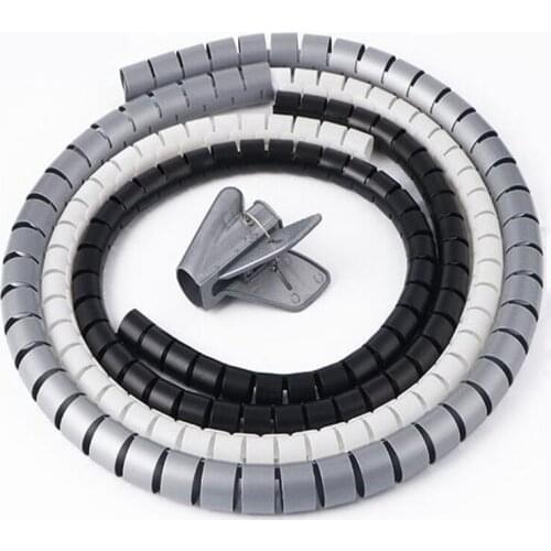 Flexible Spiral Cable Organizer Wire Wrap Winder Cord Protector Desk Tidy Cable Sleeve Cable Accessories Home Storage Tools